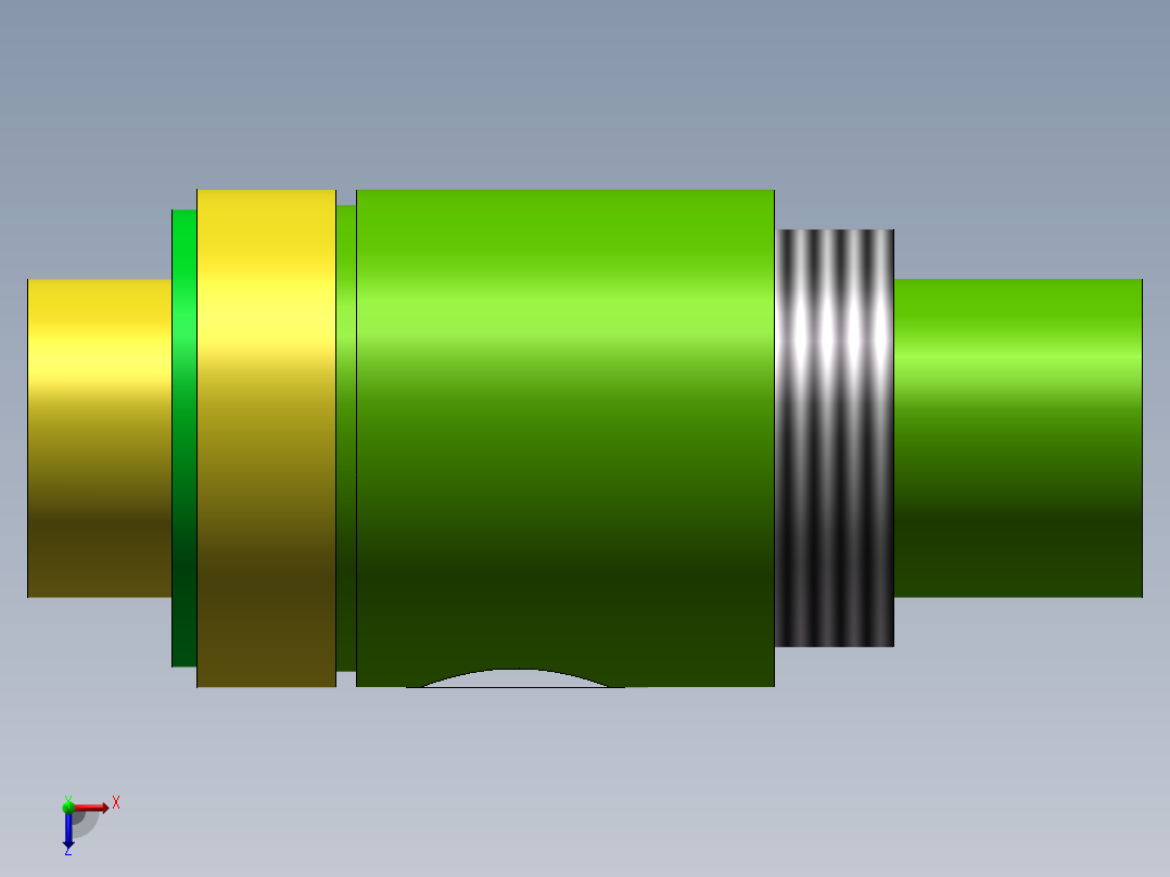 塑料颗粒运输器3D模型俯视图
