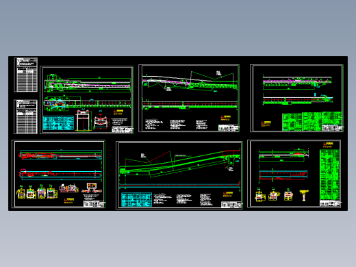 B1200mmL1202m皮带输送机全套总图(带目录8张)