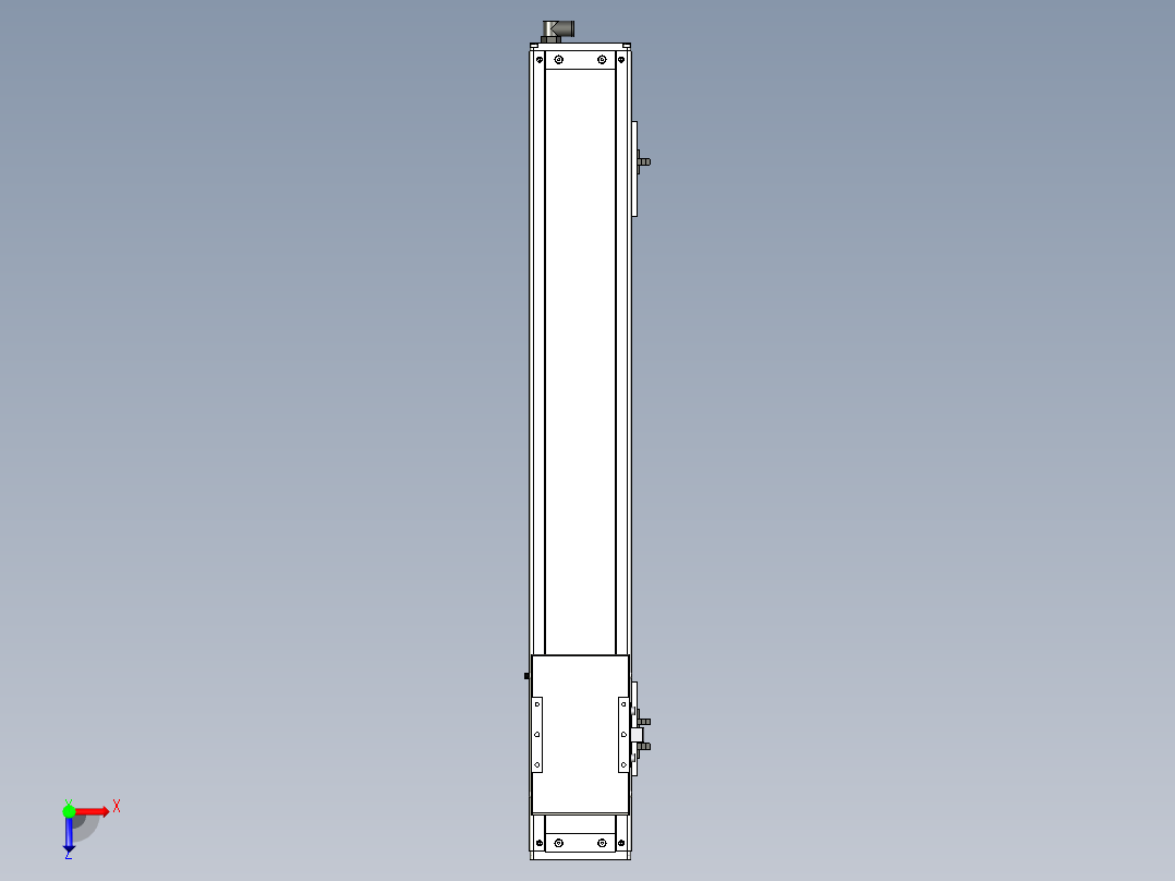 Toyo东佑达直线模组-ECH12-600-BM-100W+煞車俯视图