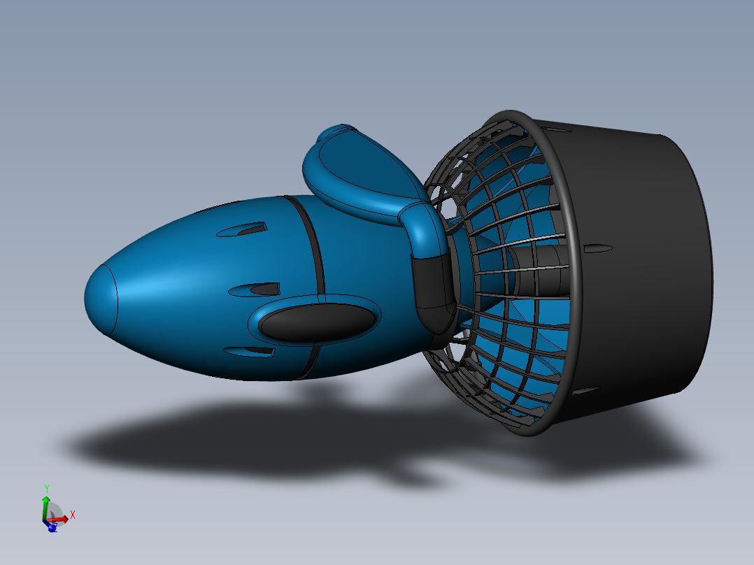 潜水推进器造型3D图纸 Solidworks设计
