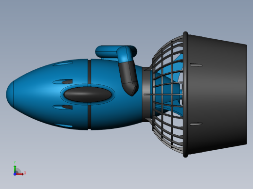 潜水推进器造型3D图纸 Solidworks设计前视缩略图