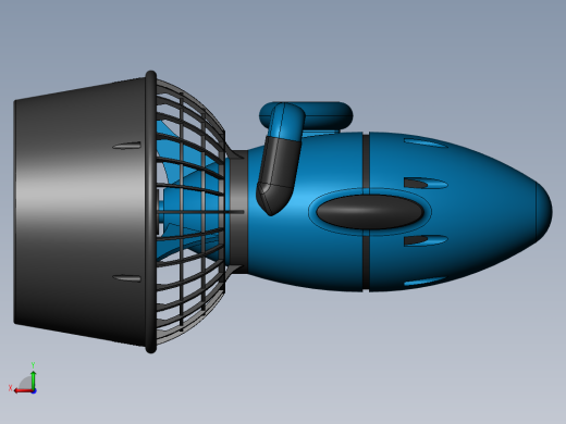 潜水推进器造型3D图纸 Solidworks设计后视缩略图