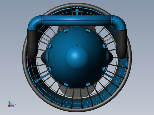 潜水推进器造型3D图纸 Solidworks设计左视缩略图