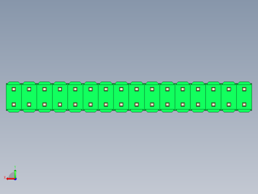 彩色公头100mil（2.54mm）系列-DS1021_green_2x16p_100mil_Type43_rev1.0后视缩略图