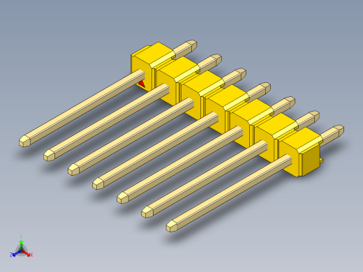 彩色公头100mil（2.54mm）系列-DS1021_yellow_1x07p_100mil_Type5_rev1.0
