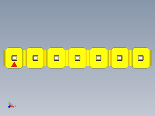 彩色公头100mil（2.54mm）系列-DS1021_yellow_1x07p_100mil_Type5_rev1.0前视缩略图