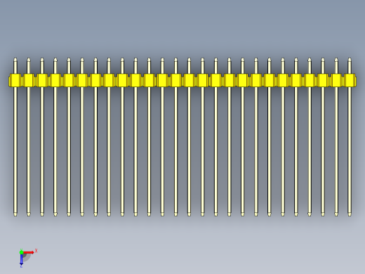 彩色公头100mil（2.54mm）系列-DS1021_yellow_2x26p_100mil_Type43_rev1.0俯视缩略图