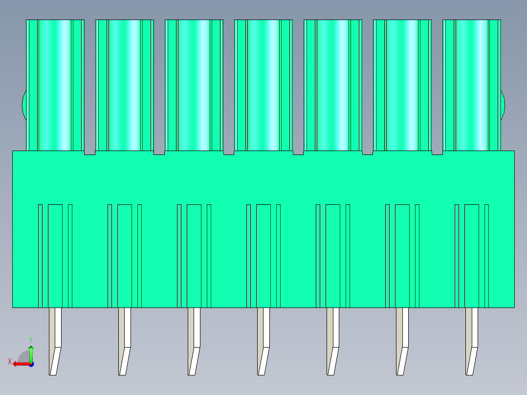 DEGSON 15EDG 系列 3.5mm 插拔式接线端子 FullPack-15EDGB-3.5-07P-14-00AH后视图