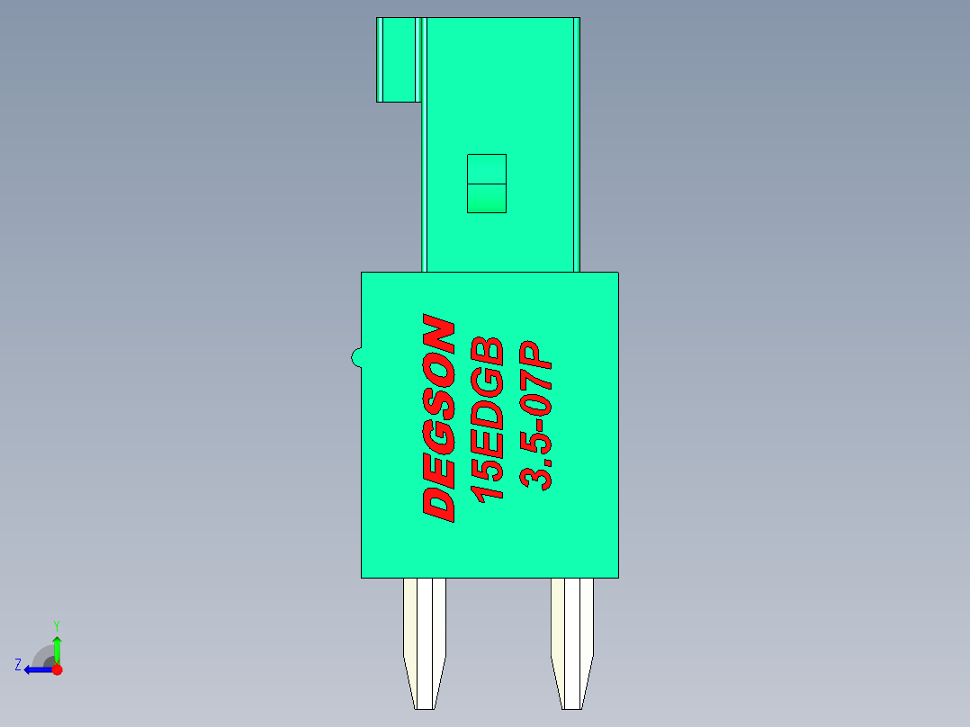 DEGSON 15EDG 系列 3.5mm 插拔式接线端子 FullPack-15EDGB-3.5-07P-14-00AH右视图