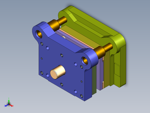 汽车车门铰链支座级进模（CAD图+Proe三维）