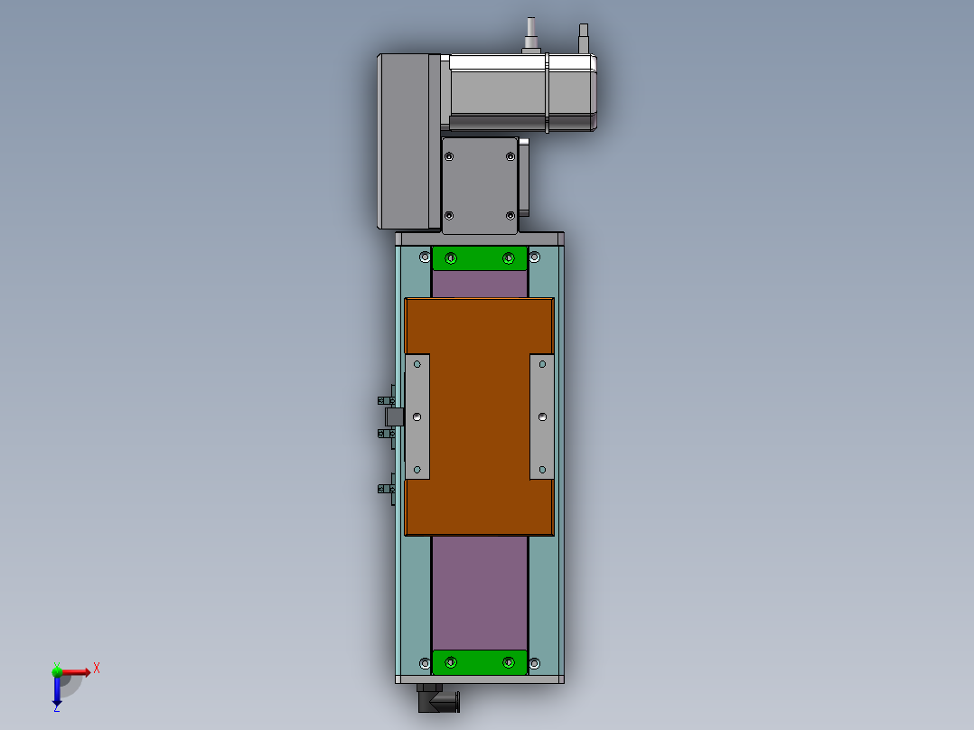 MCB同步带全封闭MCB14-R-200W俯视图