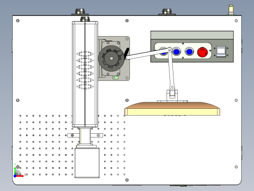 B12_激光打标机机柜图纸前视缩略图