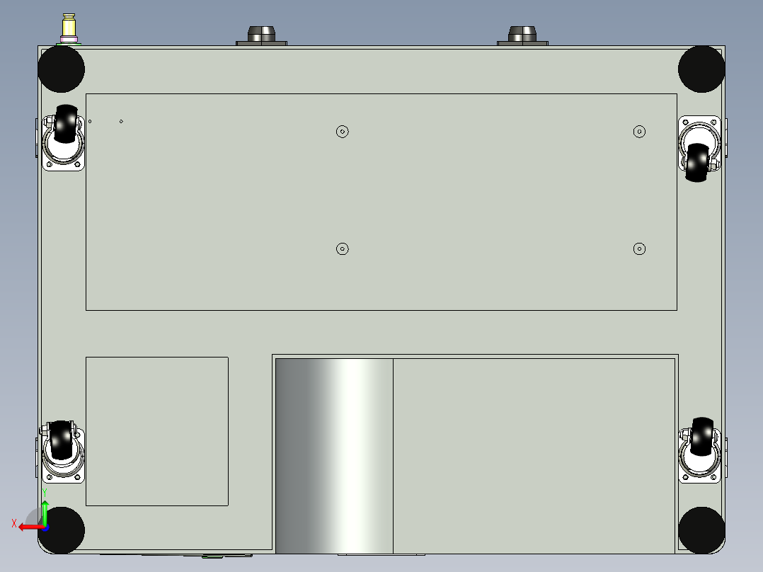 B12_激光打标机机柜图纸后视图
