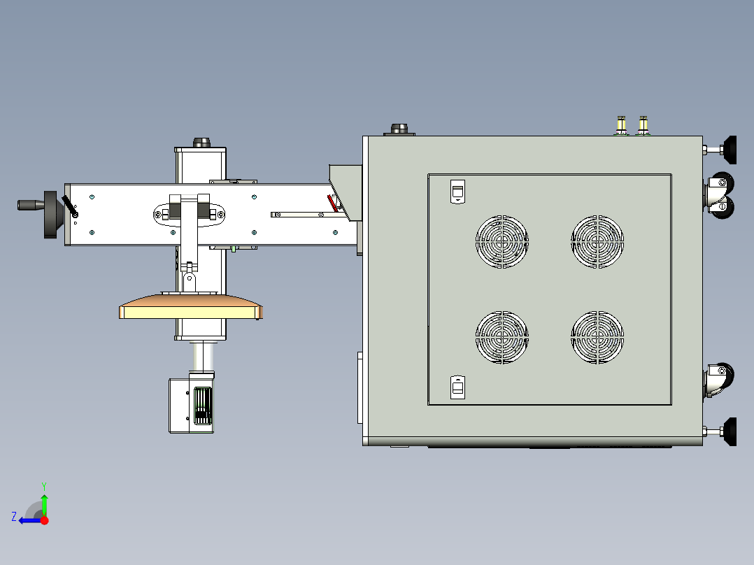 B12_激光打标机机柜图纸右视图