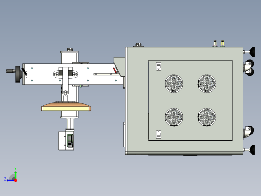 B12_激光打标机机柜图纸右视缩略图