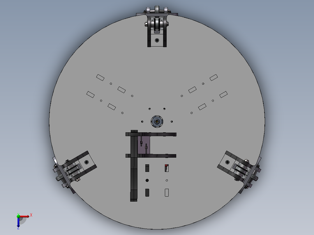 数控打印机床俯视图