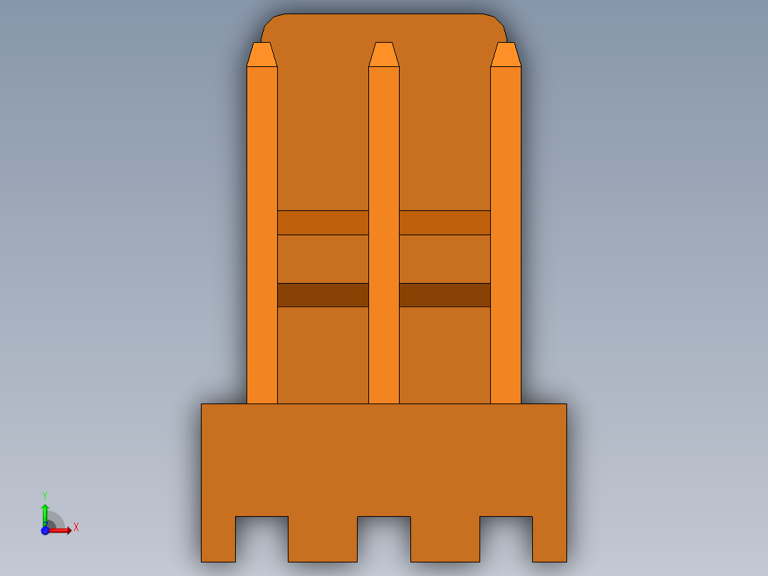 connector (3pin) male前视图