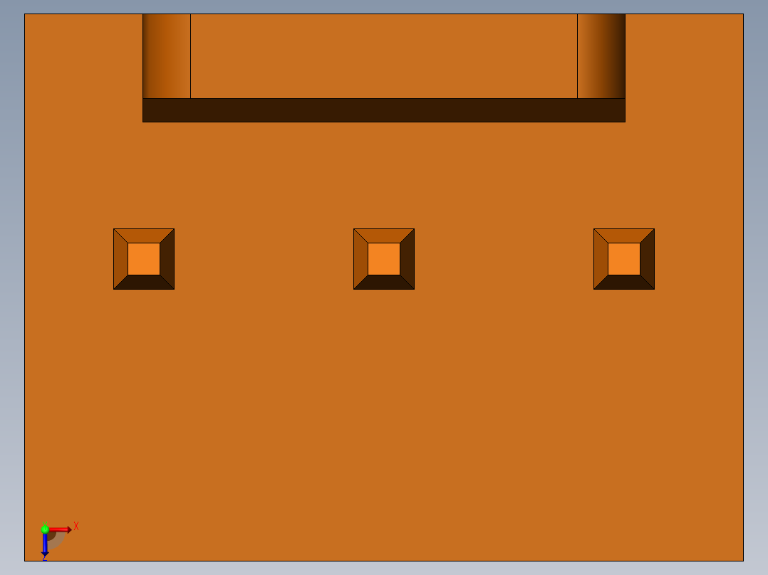 connector (3pin) male俯视图