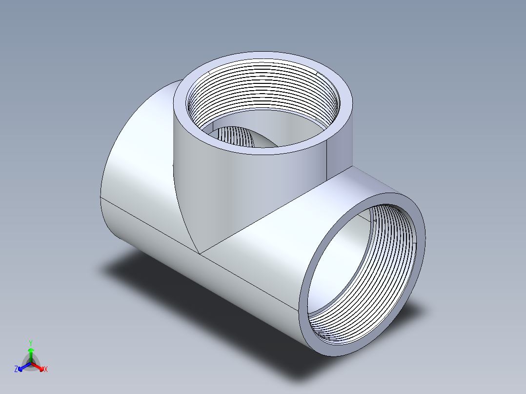 CPVC管件04-Sch80_Tee_FPTxFPTxFPT_9805-040_4in主视图