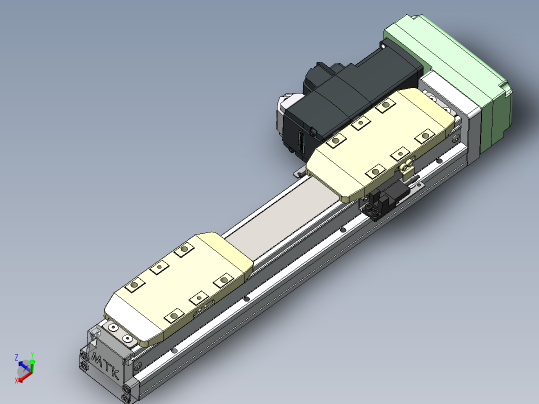 GTH内嵌丝杆全封闭GTH5S-BL-100W主视图
