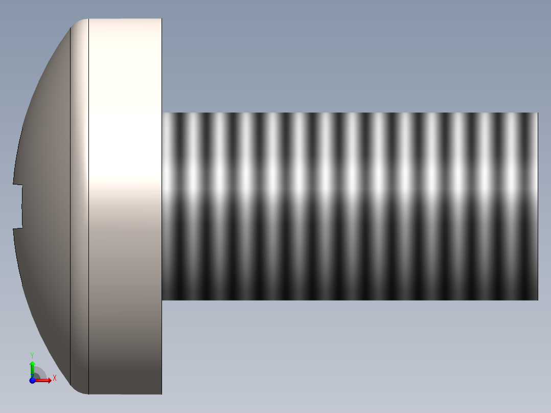 螺丝 M2 x 十字盘头-M2 x 4 Screw head.SLDPRT前视图