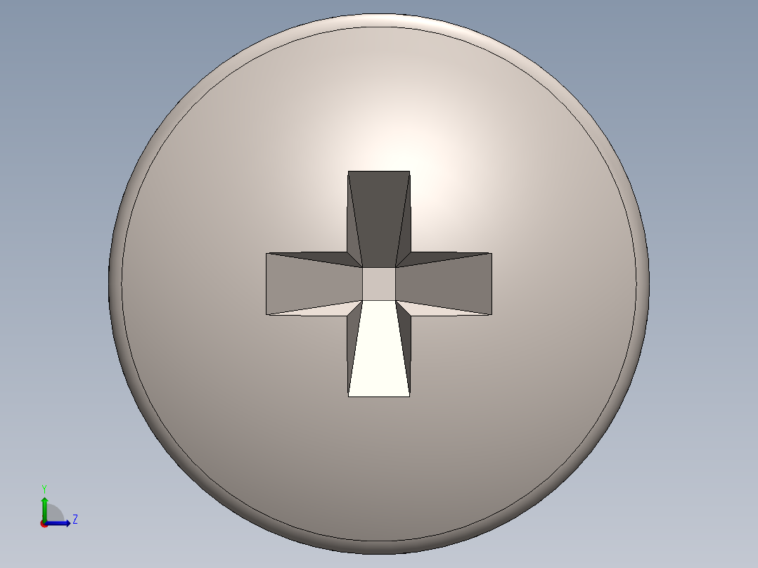 螺丝 M2 x 十字盘头-M2 x 4 Screw head.SLDPRT左视图