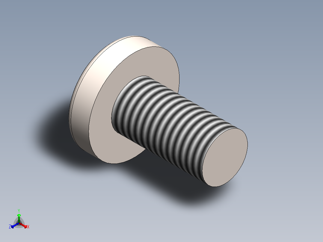 螺丝 M2 x 十字盘头-M2 x 4 Screw head.SLDPRT正等轴测图