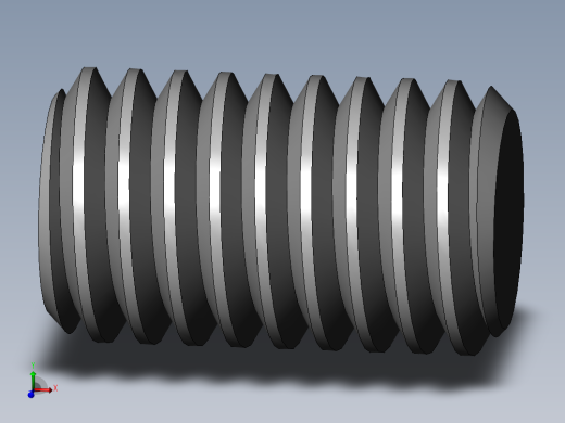 DIN 913-ISO 4026 固定螺钉-M6 L=10.SLDPRT主视缩略图