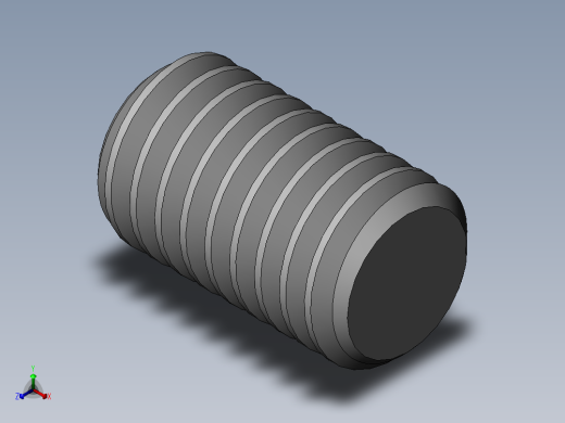 DIN 913-ISO 4026 固定螺钉-M6 L=10.SLDPRT正等轴测缩略图