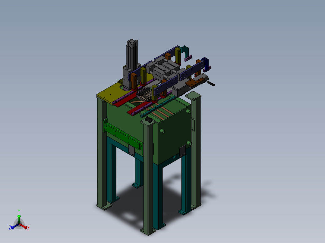 PLC电路制造传送设备sw17正等轴测图