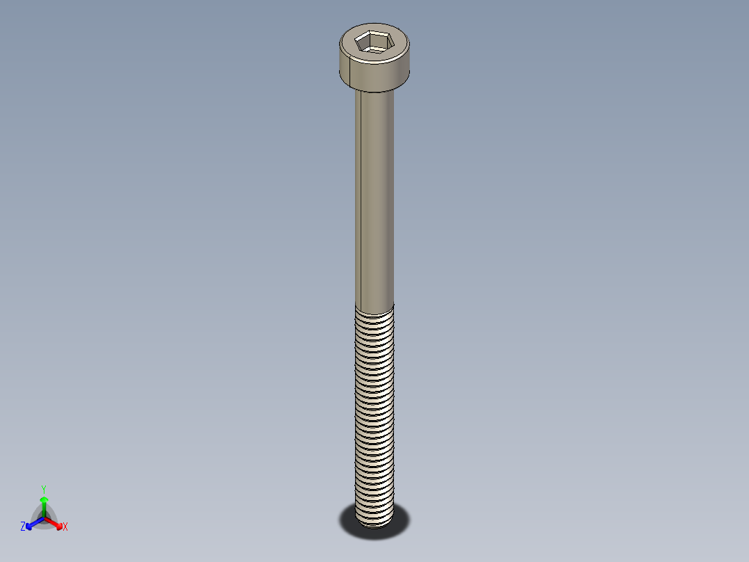 Screw_DIN_912_M2.5x35_A2.STEP公制内六角螺钉主视图