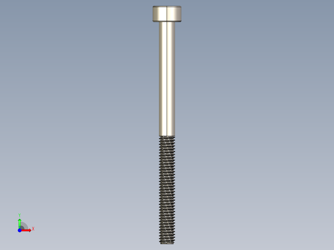 Screw_DIN_912_M2.5x35_A2.STEP公制内六角螺钉前视图