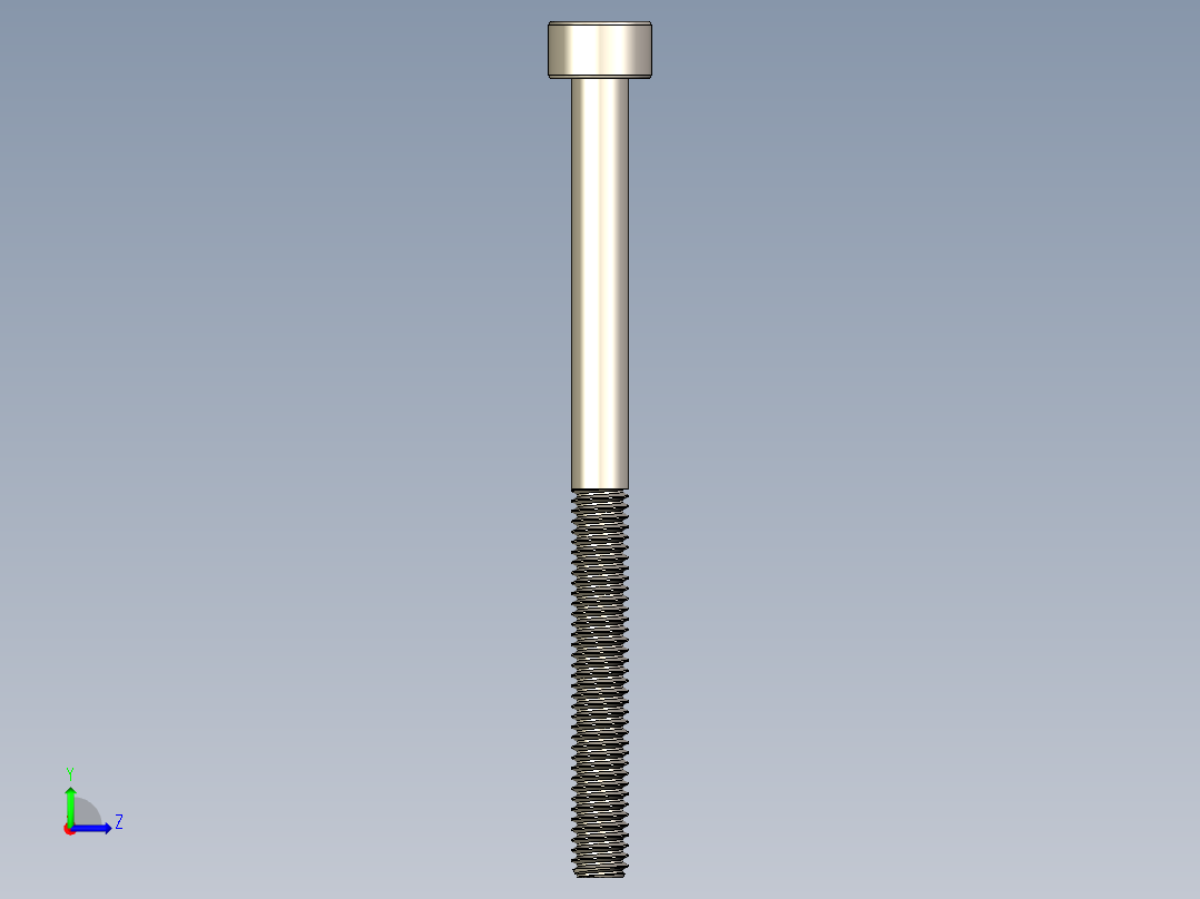 Screw_DIN_912_M2.5x35_A2.STEP公制内六角螺钉左视图