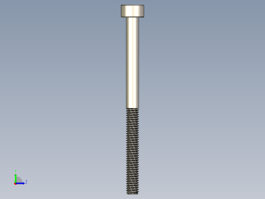Screw_DIN_912_M2.5x35_A2.STEP公制内六角螺钉左视缩略图
