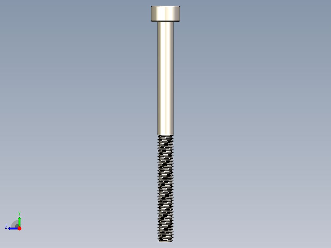 Screw_DIN_912_M2.5x35_A2.STEP公制内六角螺钉右视图