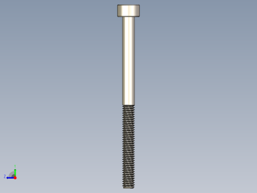 Screw_DIN_912_M2.5x35_A2.STEP公制内六角螺钉右视缩略图