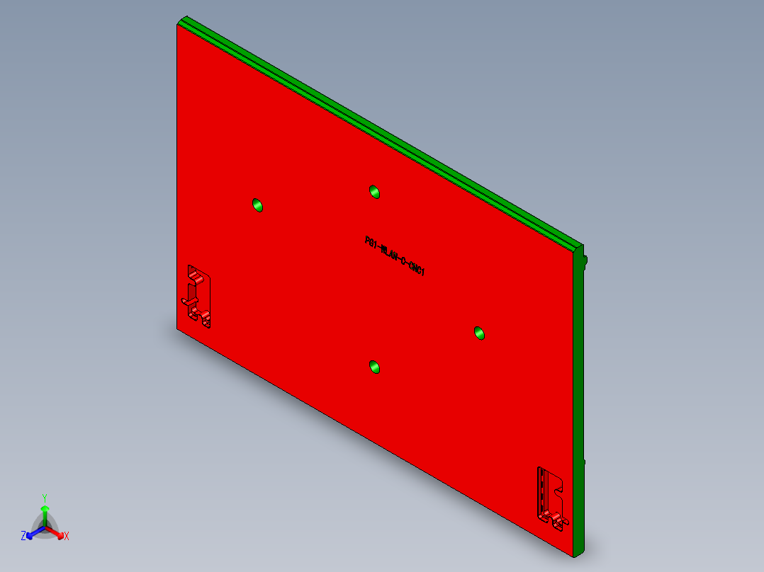 平板铝板材铣凹槽程序模型