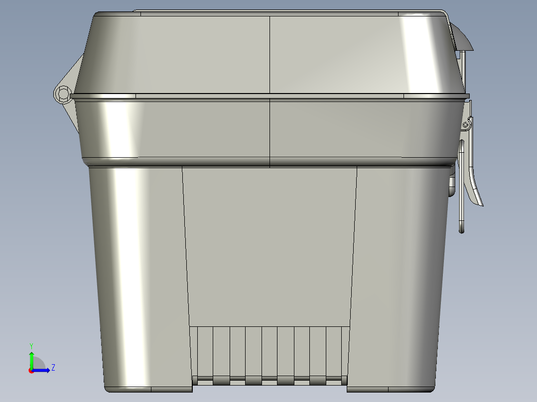 DT塑料工具箱左视图
