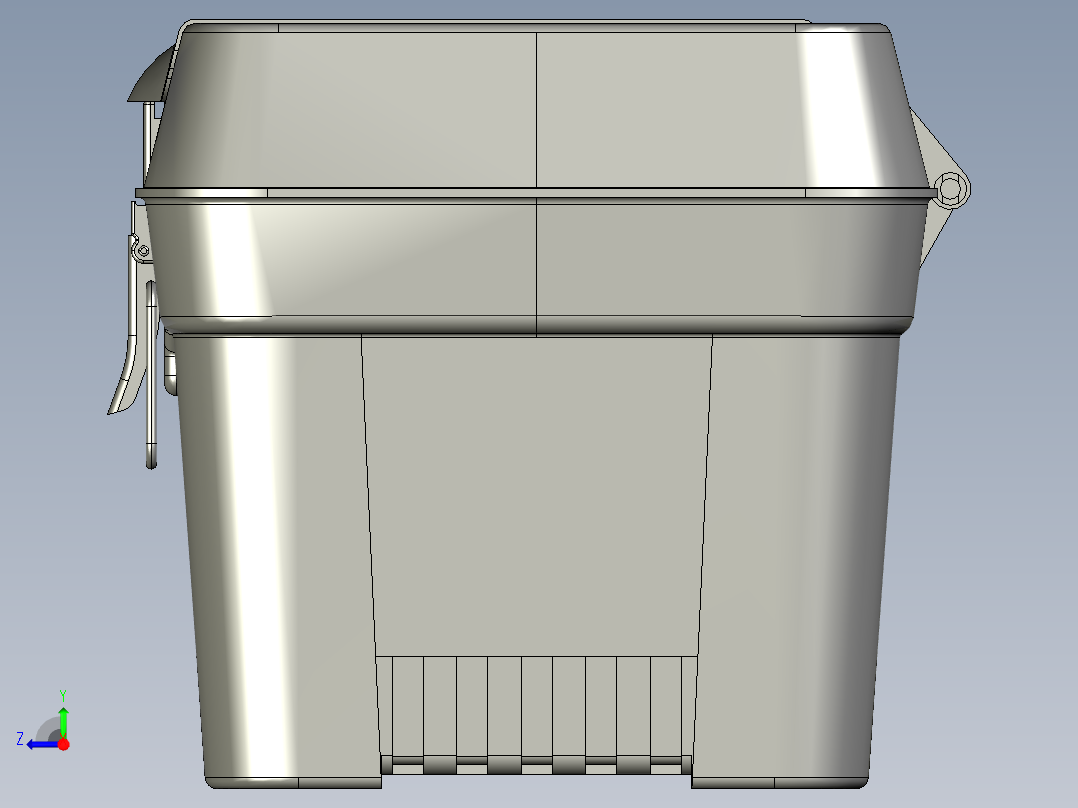DT塑料工具箱右视图
