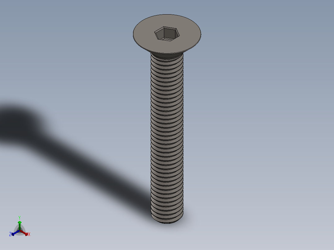 Screw_ISO_10642_M8x55_A2.SLDPRT正等轴测图