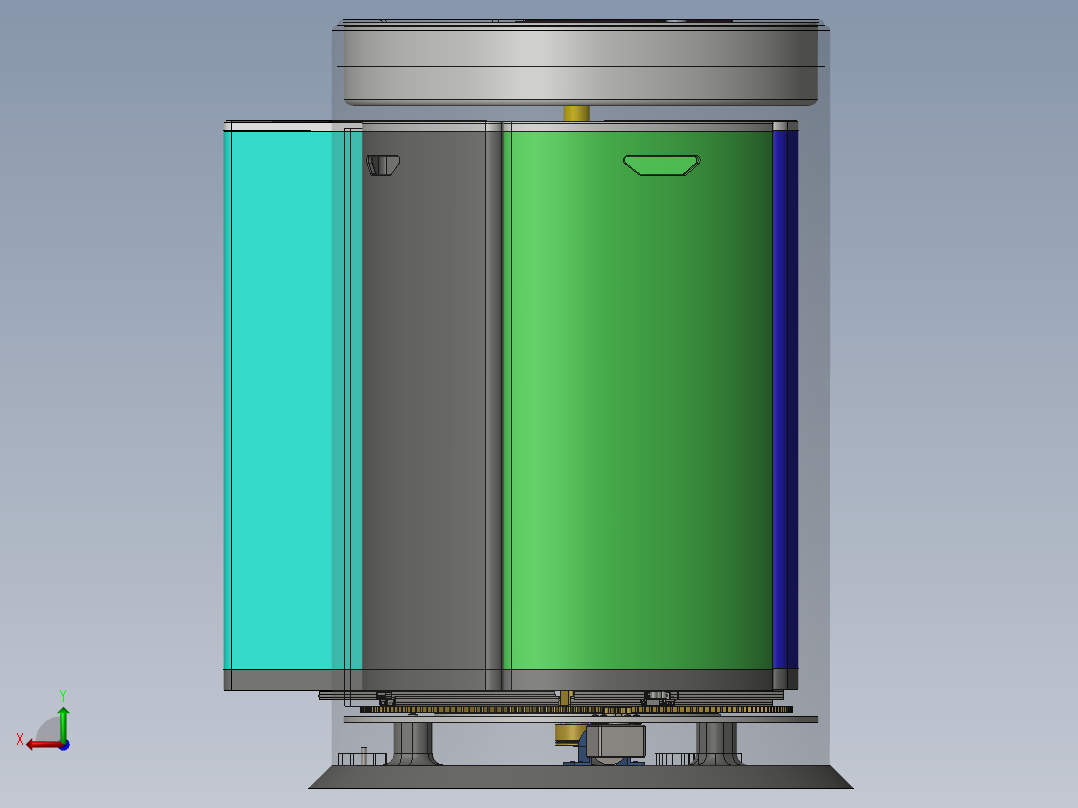 智能垃圾分类装置后视图
