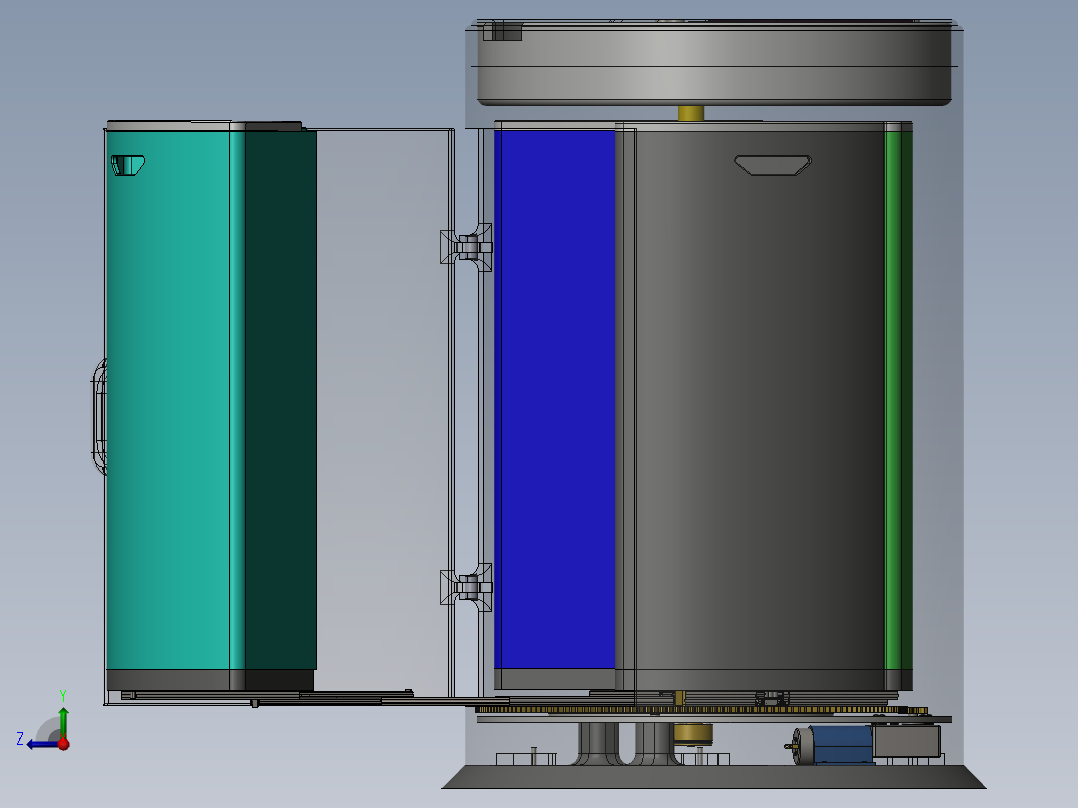 智能垃圾分类装置右视图
