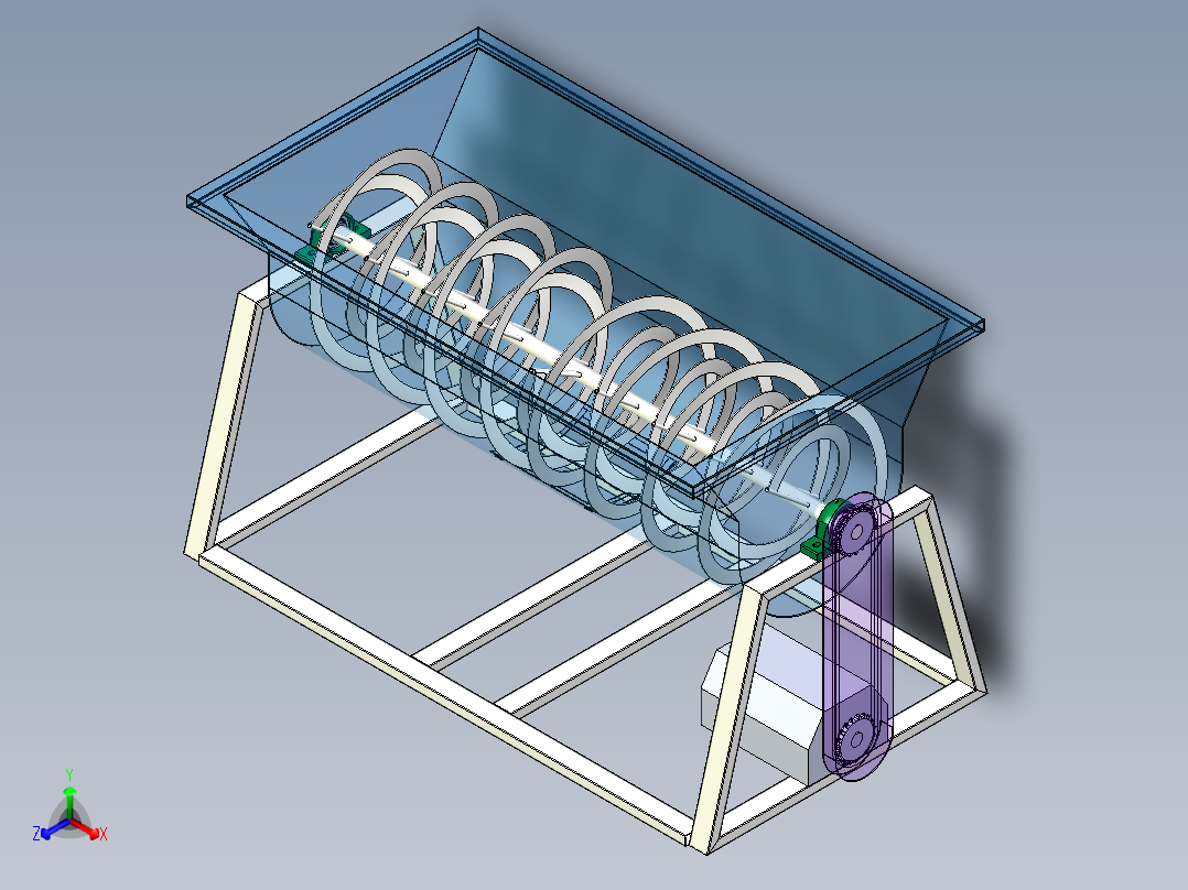 拌糖拌盐搅拌机正等轴测图