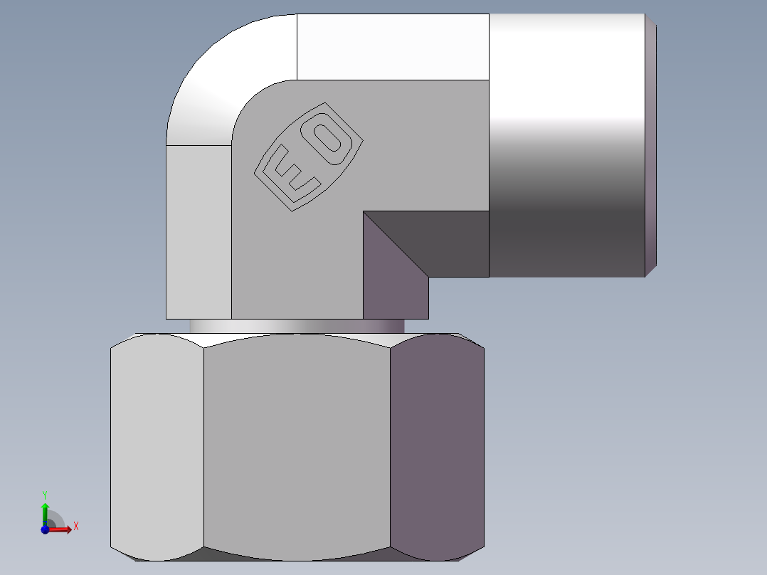 直角组合接头、2D9-22前视图