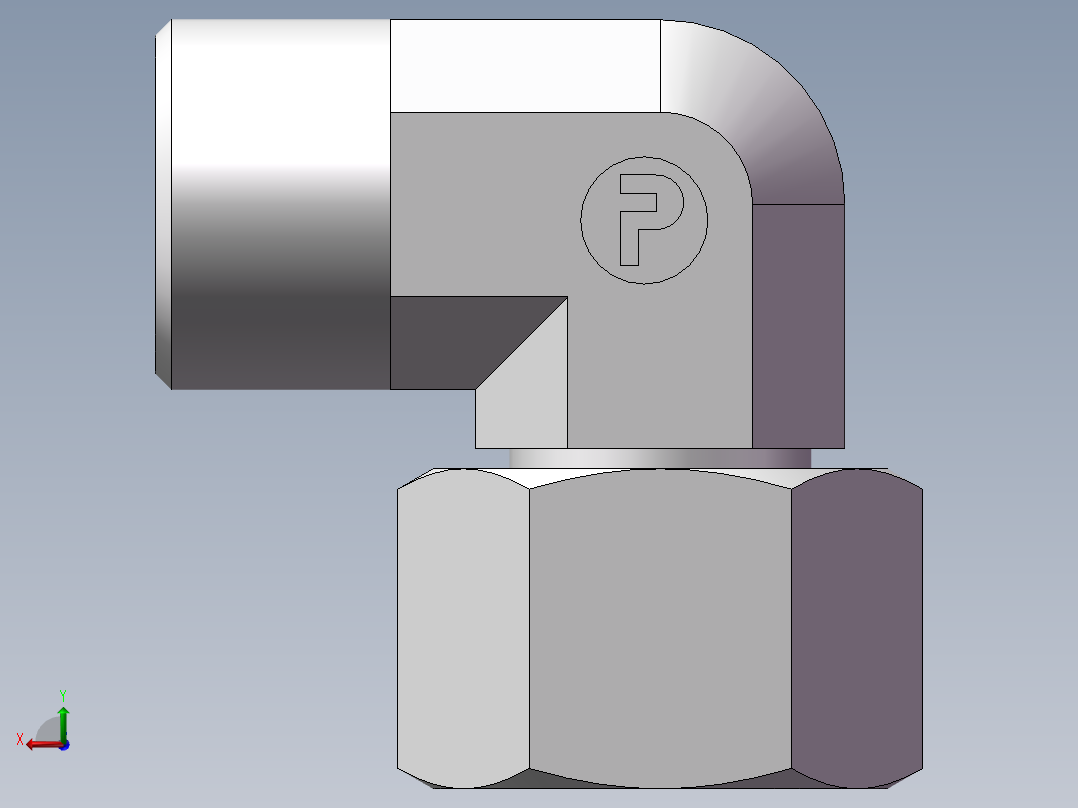 直角组合接头、2D9-22后视图