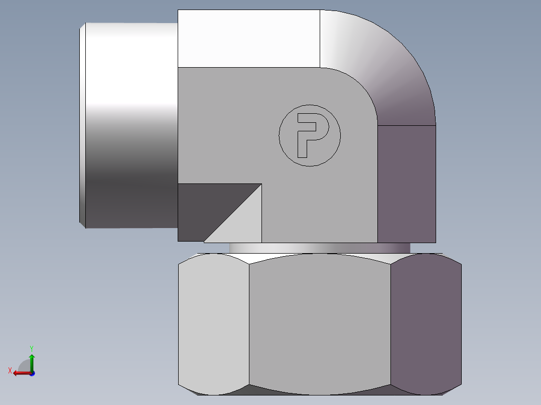 直角组合接头、2D9-42后视图