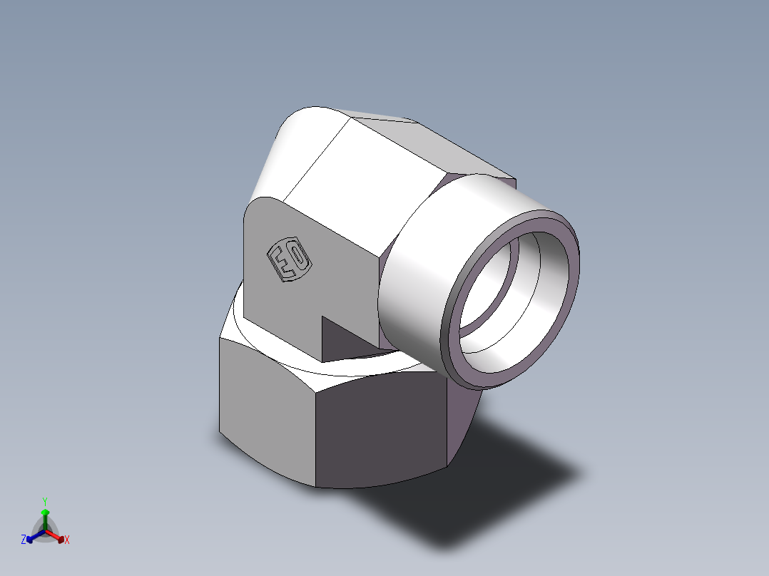 直角组合接头、2D9-42正等轴测图