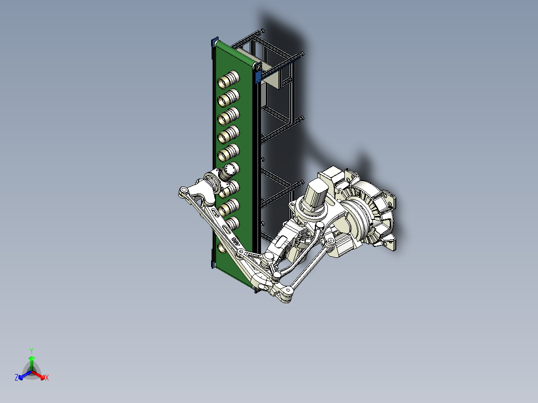 加工轴套的机械手上下料模拟