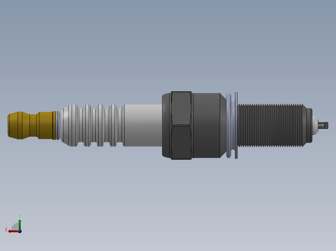 火花塞(15)后视图