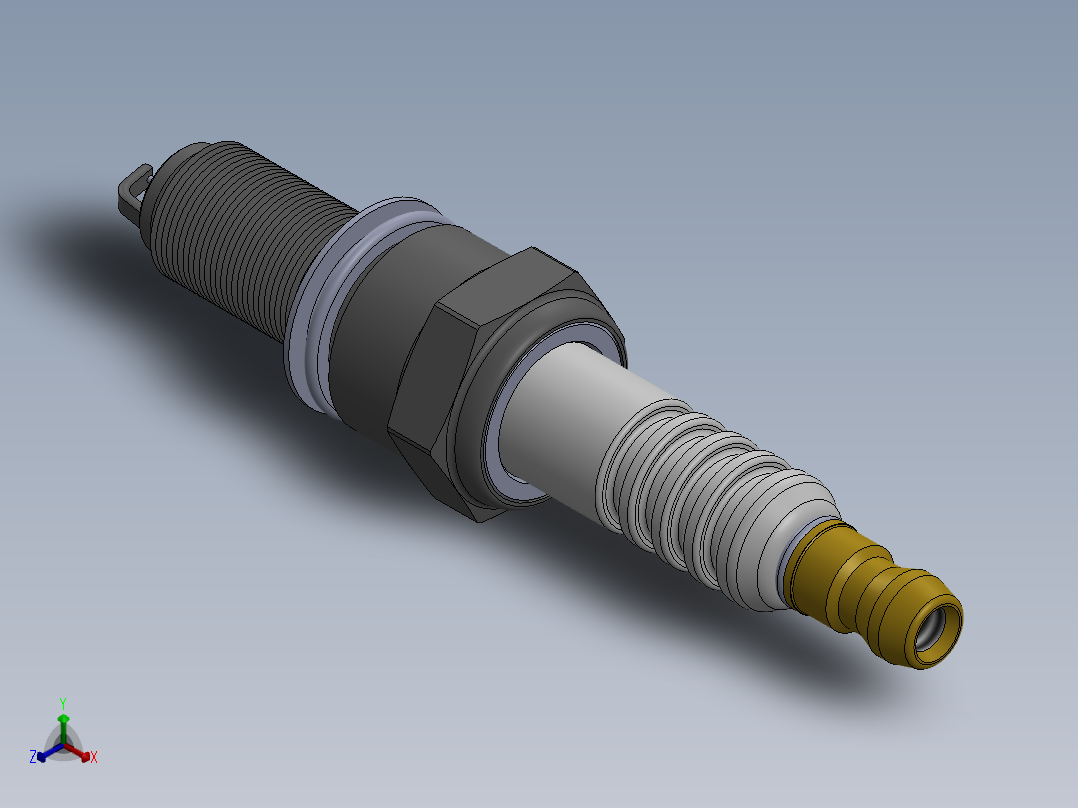 火花塞(15)正等轴测图